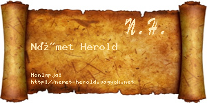 Német Herold névjegykártya